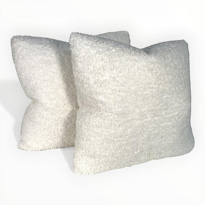 modern interior styled with neutral textured pillow