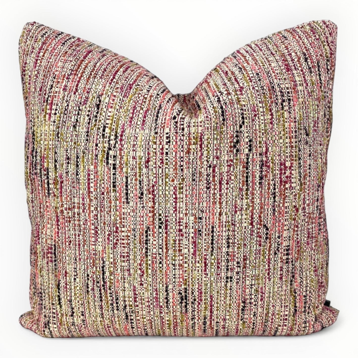 Nobilis Rue Cambon tweed throw pillow cover on neutral sofa