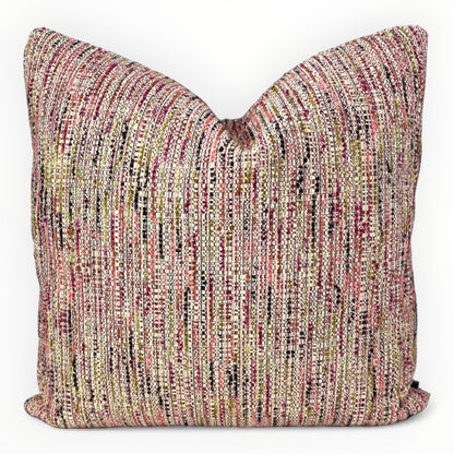 Nobilis Rue Cambon tweed throw pillow cover on neutral sofa
