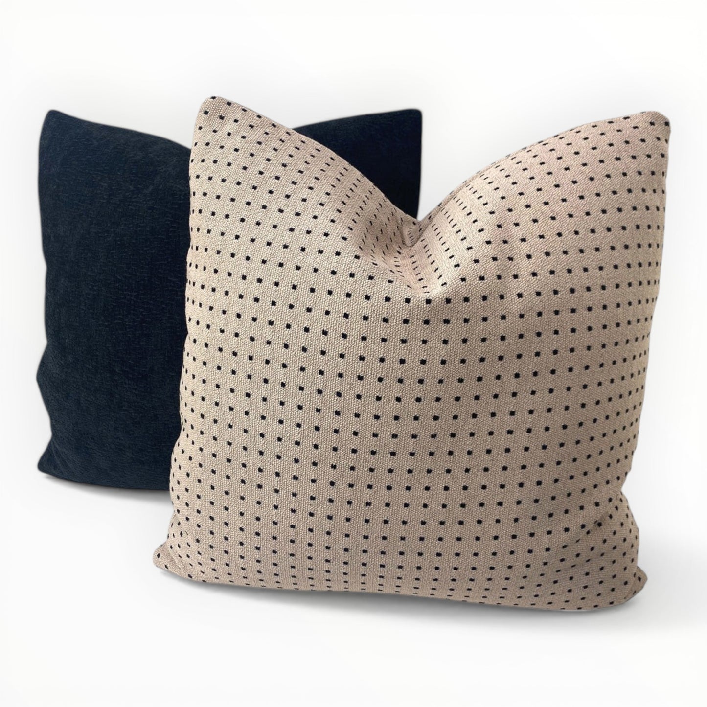 Lee & Jofa Pixels pairs well with Elan velvet in Ebony