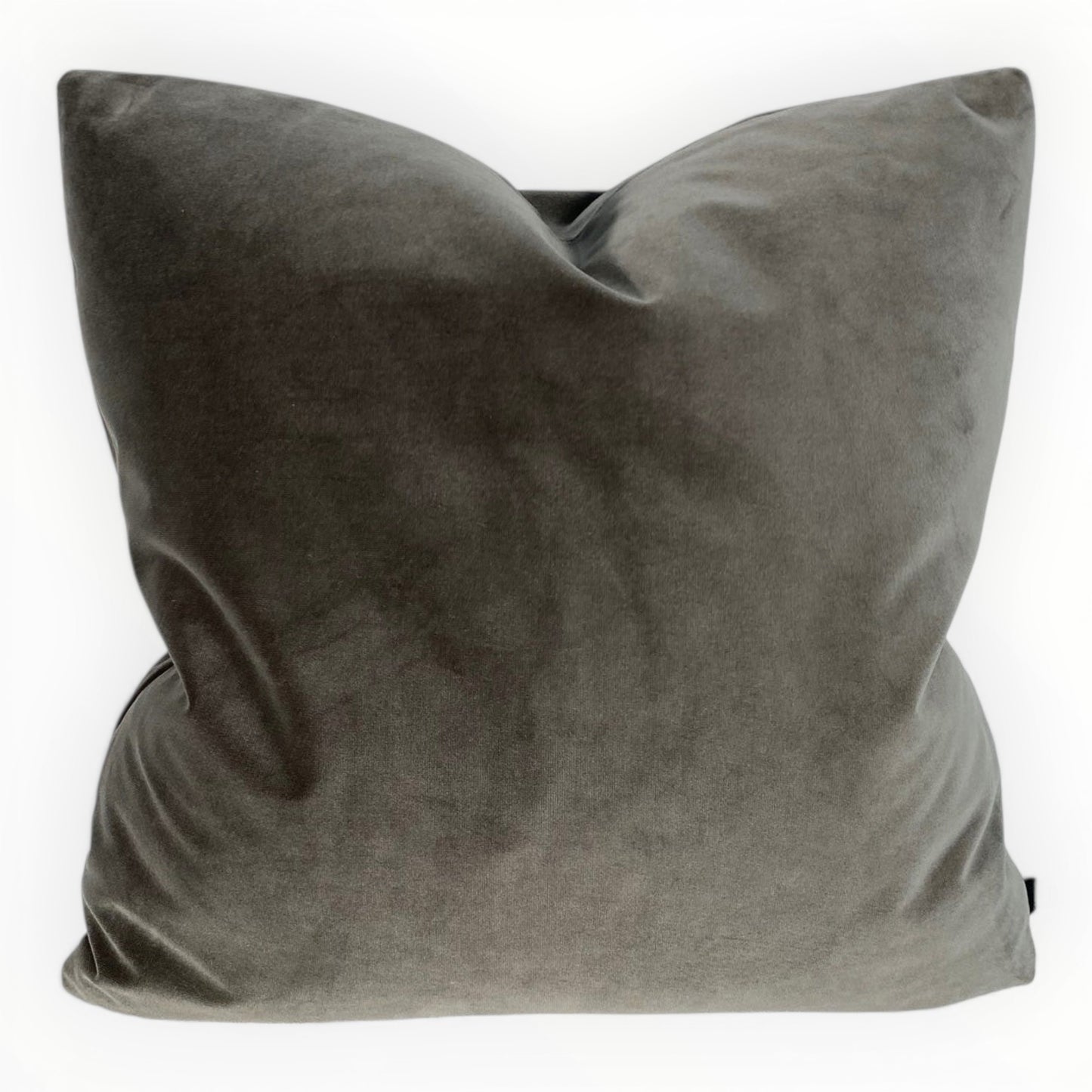Regal Fabrics Linden velvet pillow cover in pewter