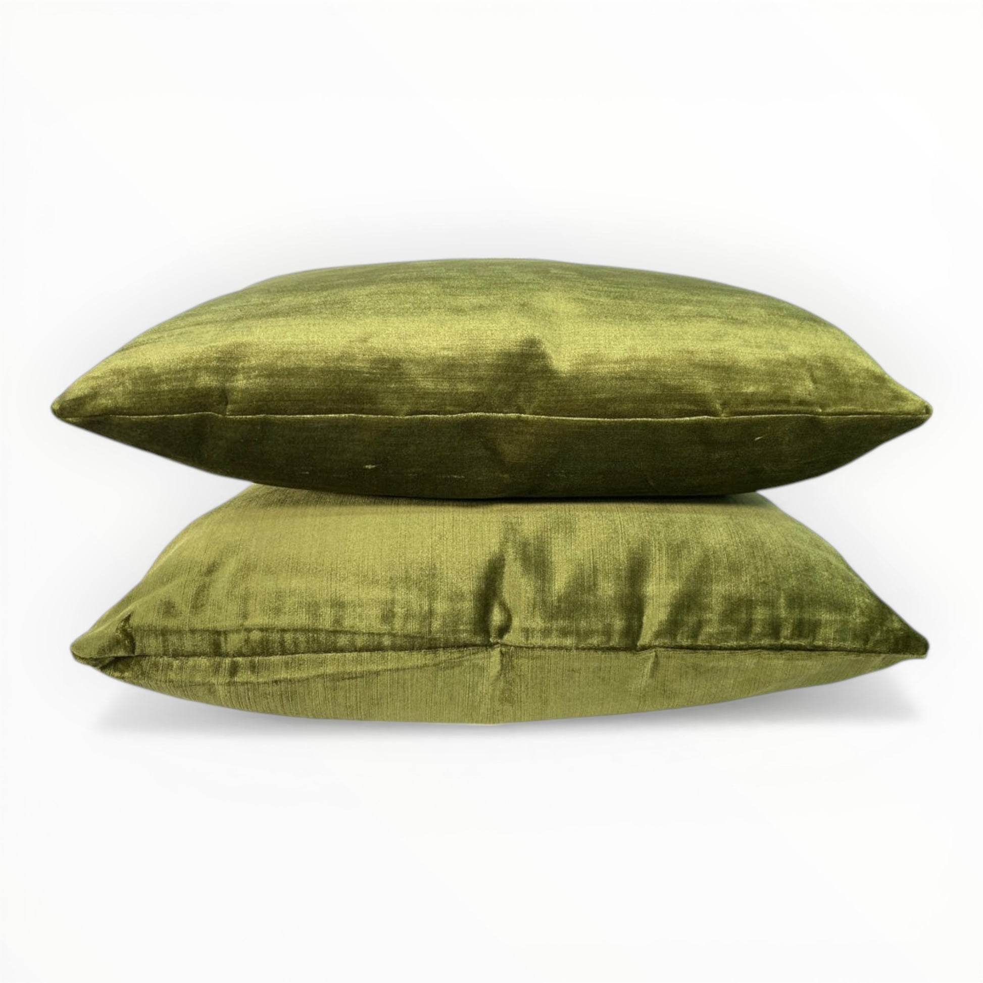 ribbed green velvet designer accent pillows