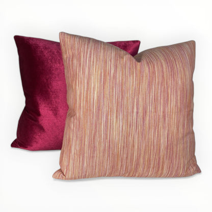 Shelly pairs well with our Fuchsia throw pillows