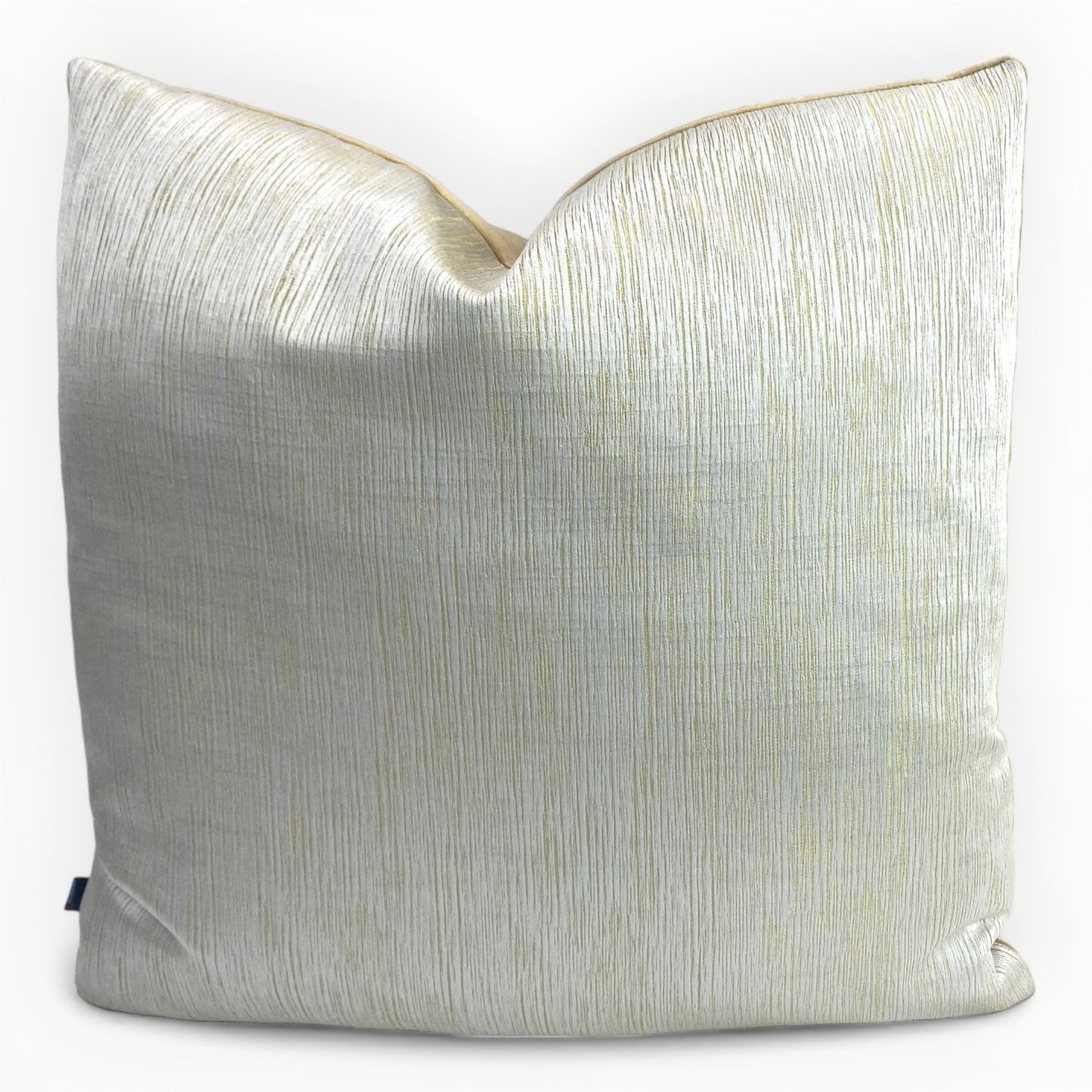 shimmer gold woven throw pillow cover with velvet back