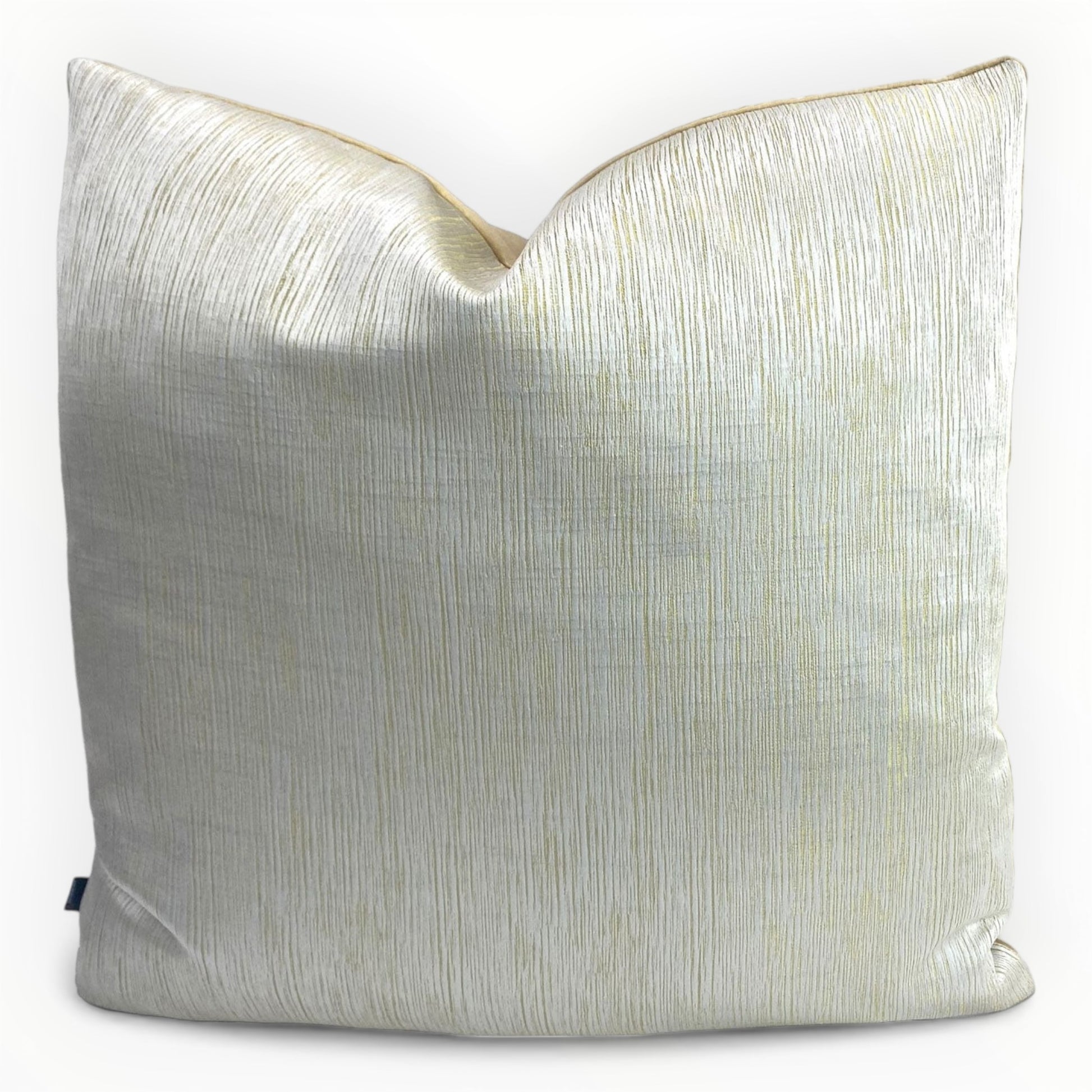 shimmer gold woven throw pillow cover with velvet back