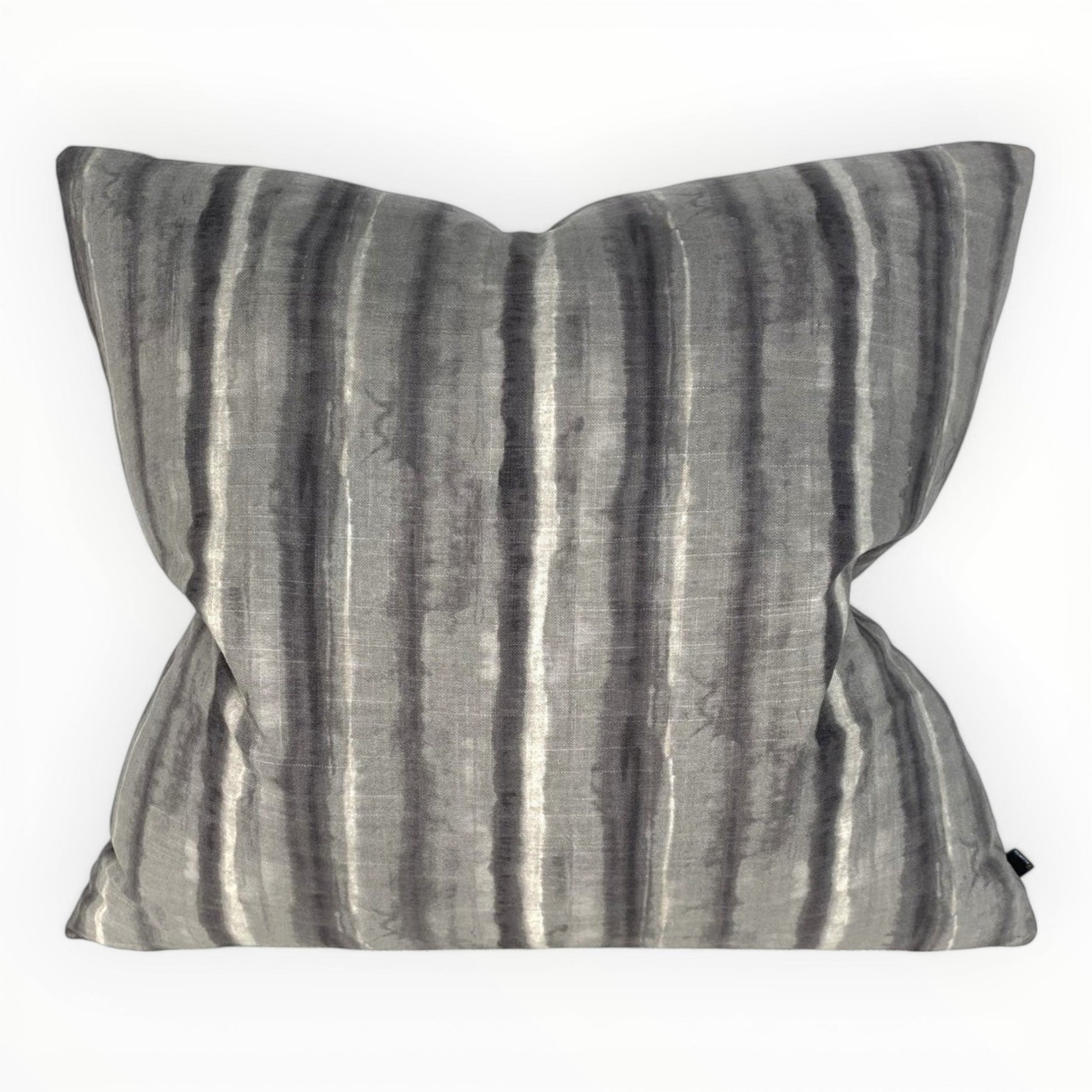 taupe ikat stripe throw pillow cover