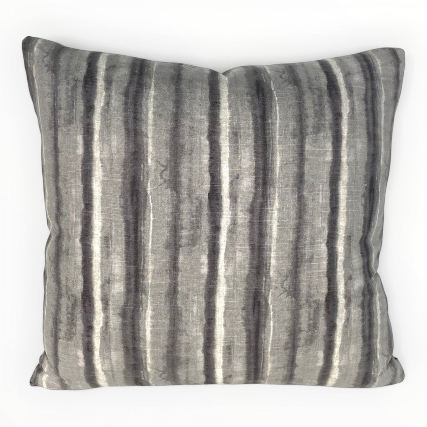 taupe ikat stripe throw pillow cover