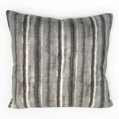 taupe ikat stripe throw pillow cover