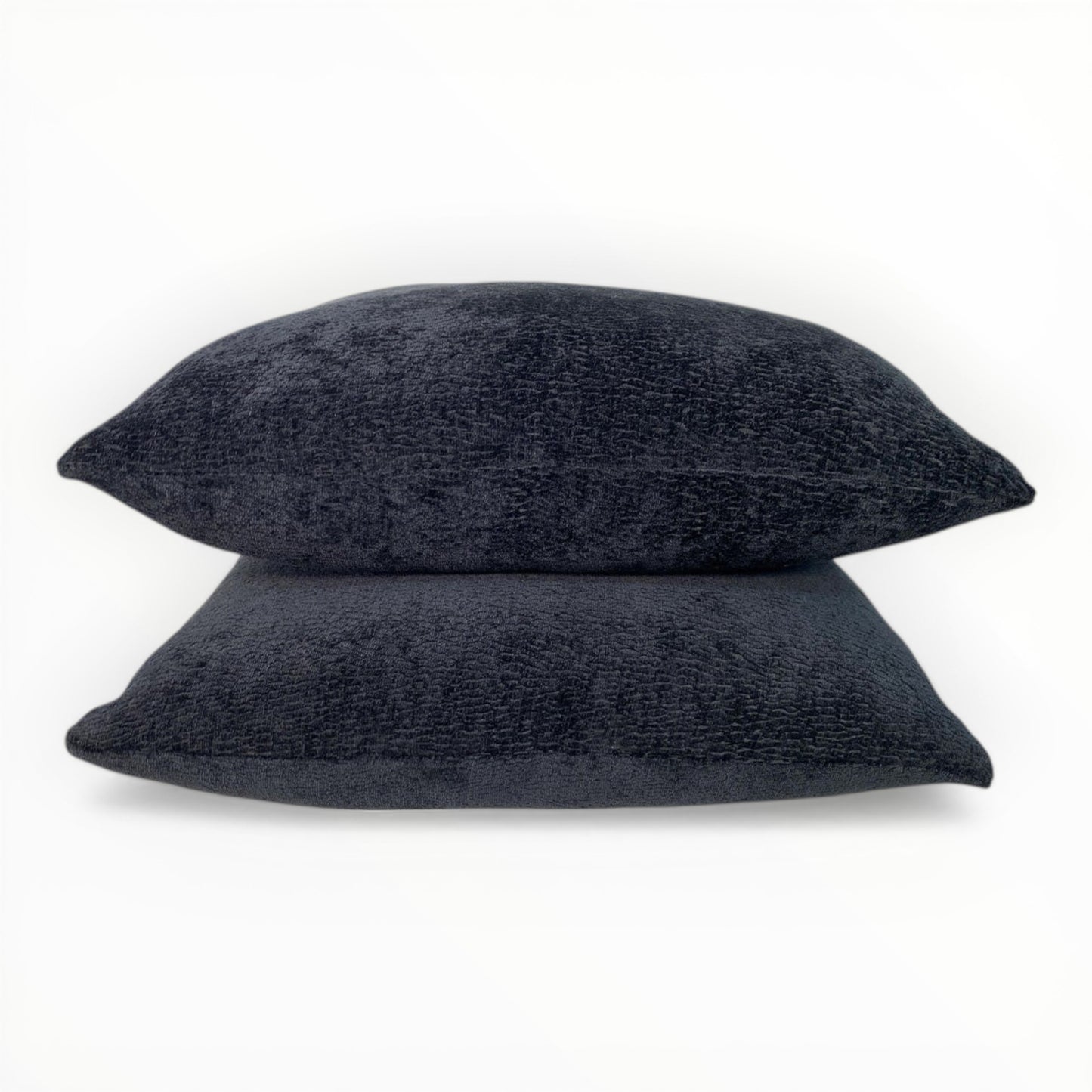 textured black velvet designer accent pillows