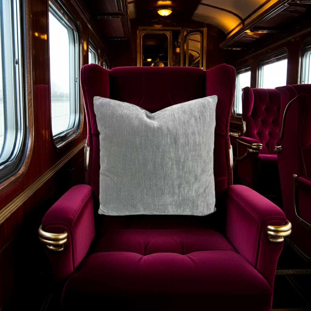 Decortex Electra Velvet Throw Pillows in Steel